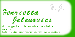 henrietta jelenovics business card